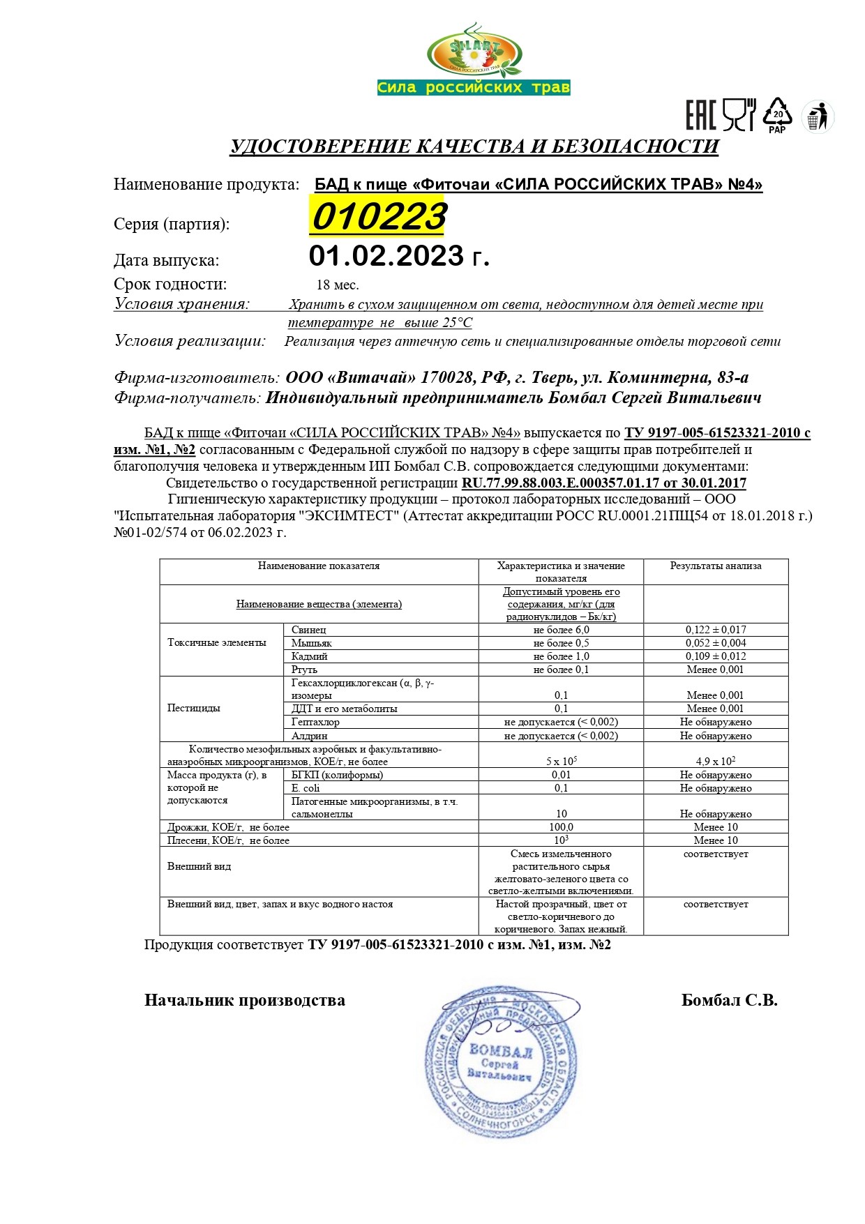 Паспорт №022023